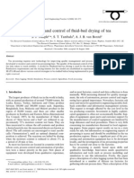 Monitoring and controlling fluid-bed drying of tea