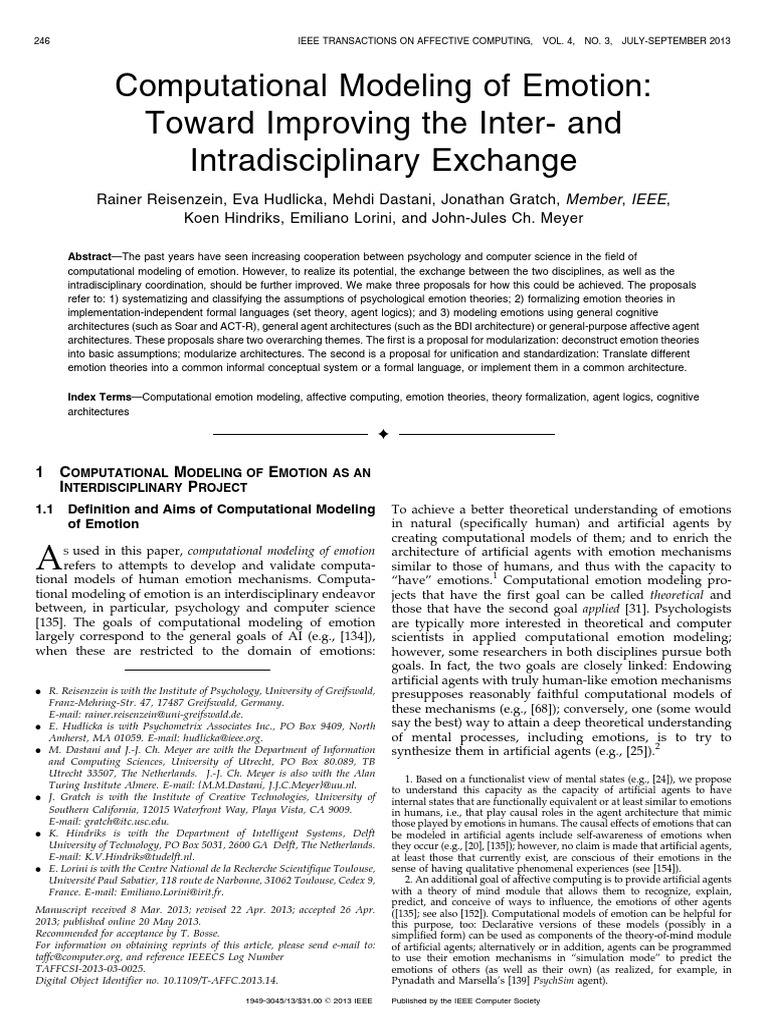 Computational Modeling of Emotion: Toward Improving The Inter-And ...