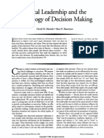 Ethical Leadership and the Psychology of Decision Making