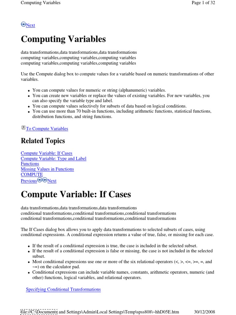 Data Transformation | PDF | Time Series | Variable (Computer Science)