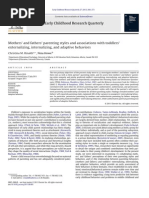 Mothers' and Fathers' Parenting Styles and Associations With Toddlers' Externalizing, Internalizing, and Adaptive Behaviors