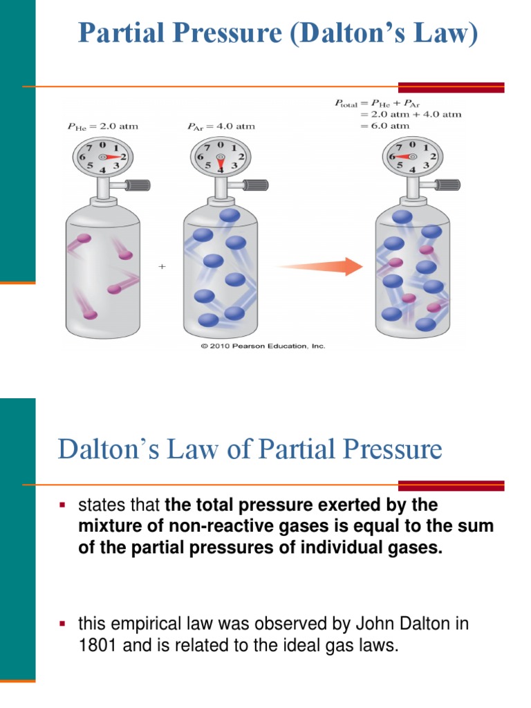 7.9 Partial Pressures (Dalton's Law) | PDF | Gases | Oxygen
