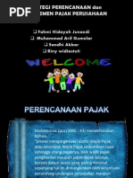 Download STRATEGI PERENCANAAN dan  MANAJEMEN PAJAK PERUSAHAANpptx by Fahmi Hidayah Junaedi SN226016311 doc pdf