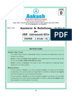 JEE Advanced 2014 Paper Solutions by Aakash