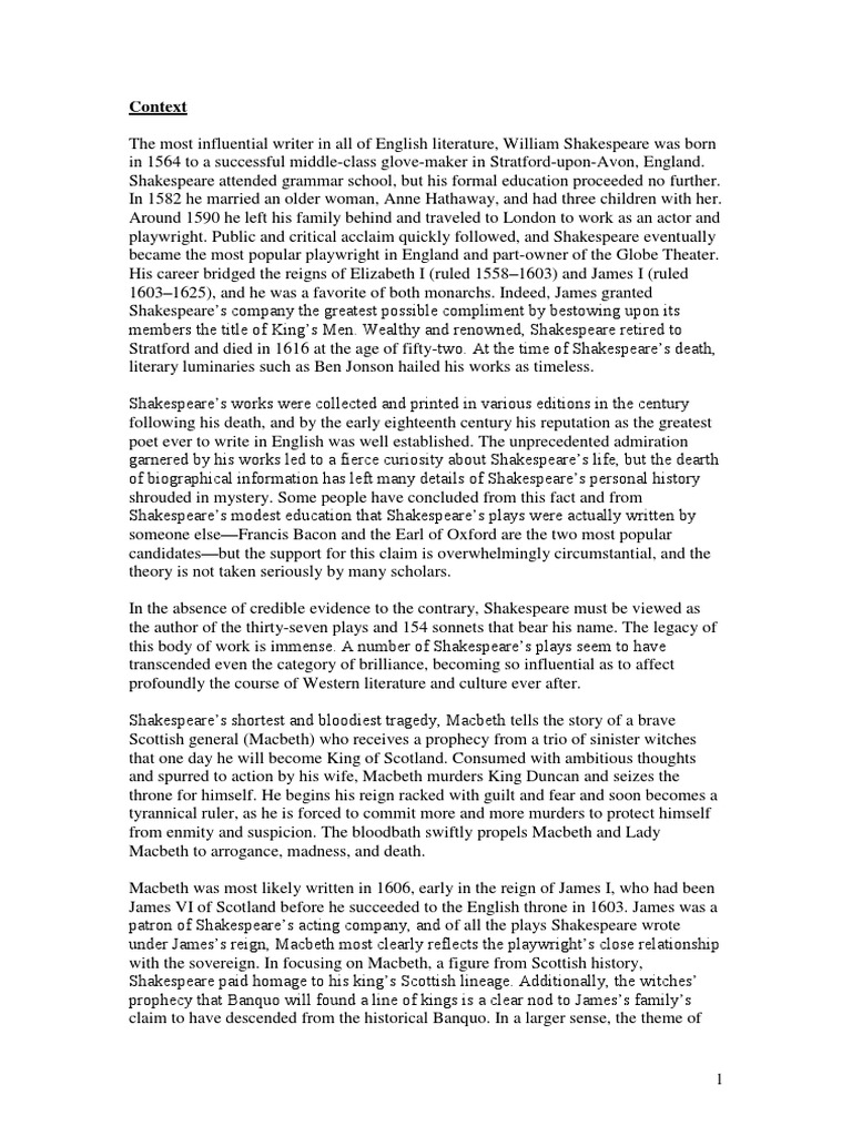 Summary of macbeth image