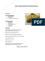 French Recipe Main Course Hachis Parmentier