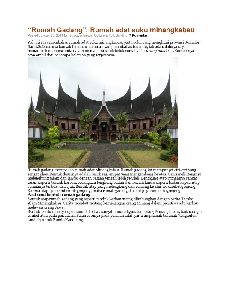 82 Koleksi Gambar Rumah Gadang Dari Bambu Gratis Terbaru