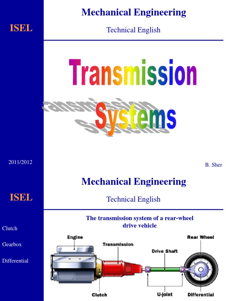 Mechanical Engineering: Technical English | PDF | Clutch | Transmission ...