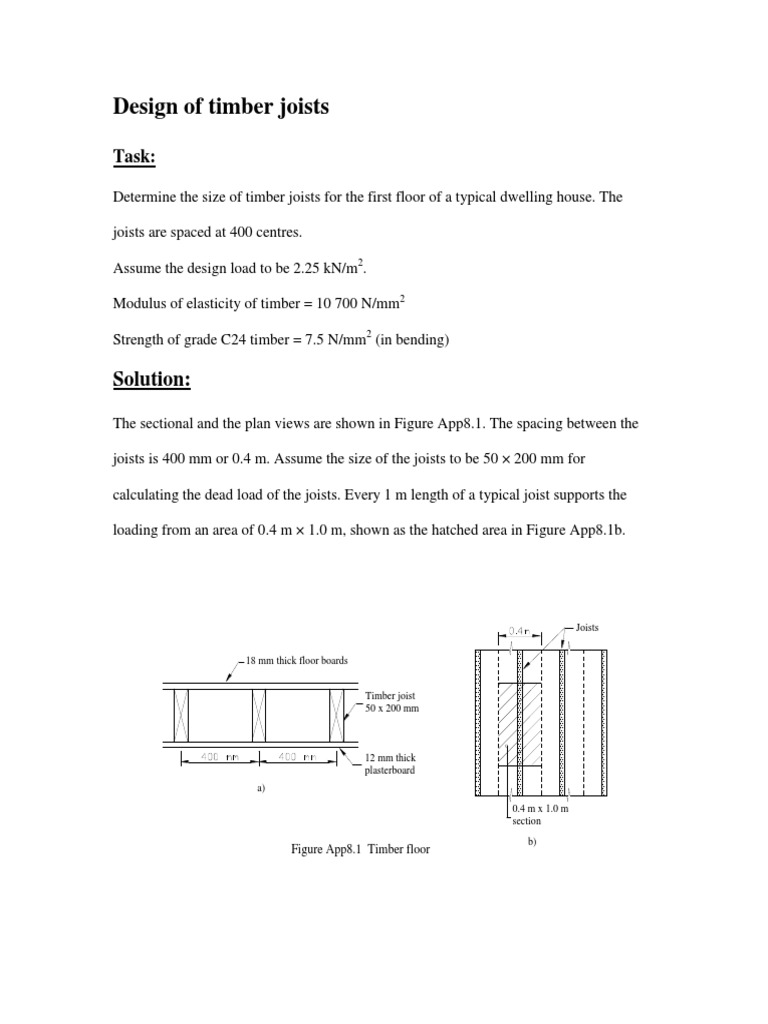 Design Of Timber Joists