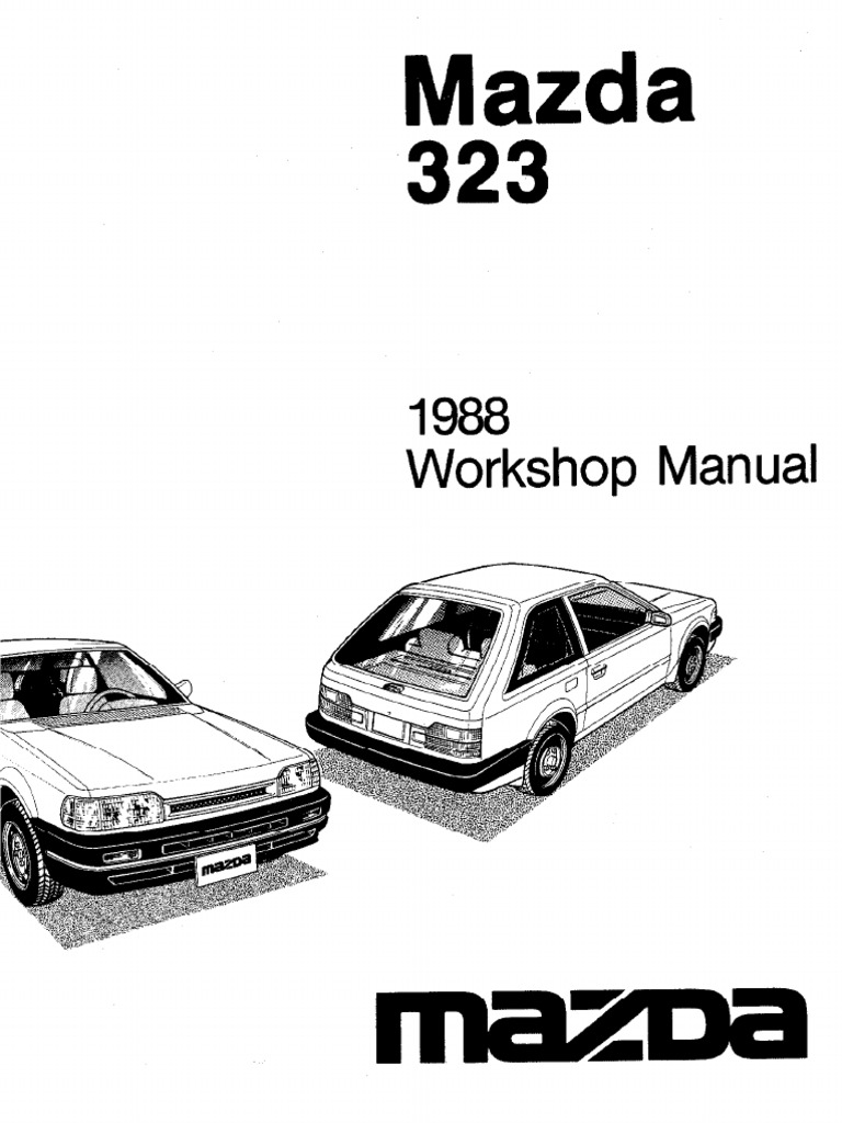 19861989 Mazda 323 BF Manual Four Wheel Drive