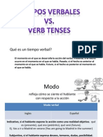 Tiempos Verbales English Vs Español