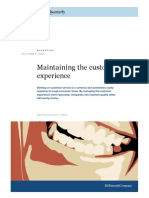 Maintaining The Customer Experience-2008 PDF