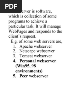 Personal Webserver (Win95, 98 Environments) 5. Peer Webserver