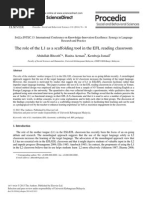 The Role of the L1 as a Scaffolding Tool in the EFL Reading Classroom