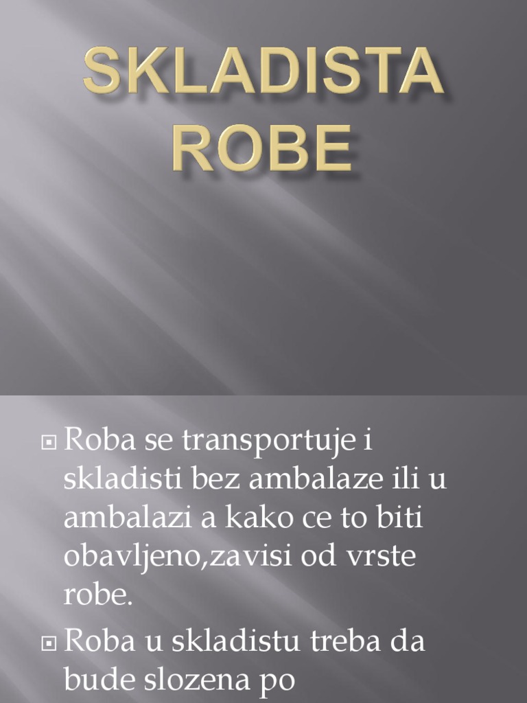 Skladista Robe | PDF