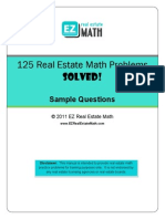 125 Real Estate Math Problems Solved Sample