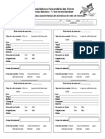 Ficha de Registo de Caracteristicas de Minerais