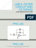 Lab 3-Filter Circuit and Filtering: Low Pass Active Filter