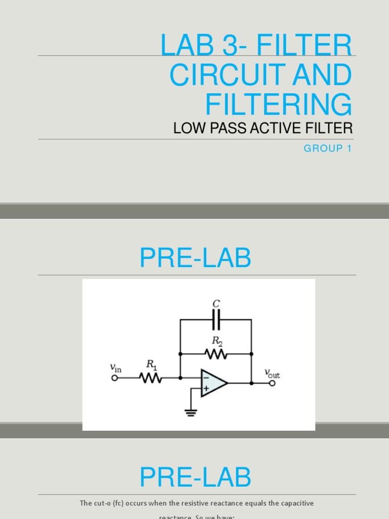 Low Pass Active Filter Design Guide | PDF