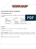 Salient Features of Time Table