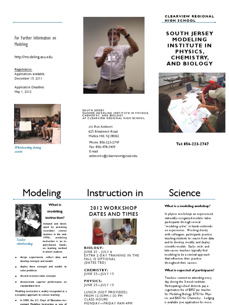 For Further Information On Modeling South Jersey Modeling Institutein