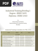 Industrial Training Briefing Part 1-Degree & Diploma-For ISO