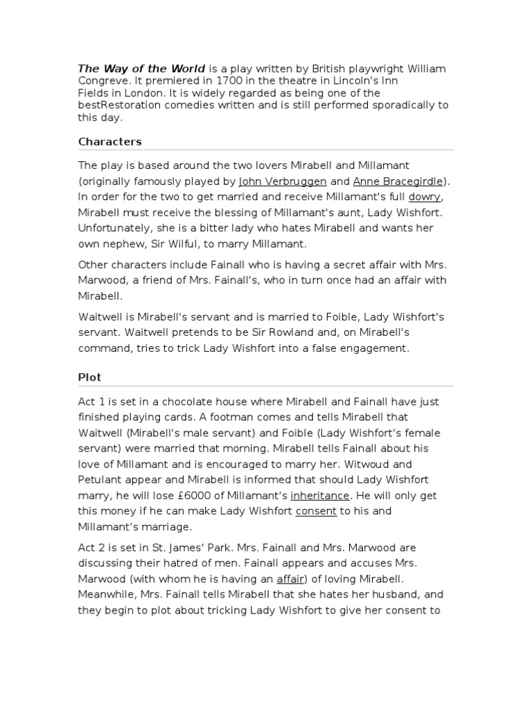 The Way of The World | PDF