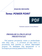 Tema: Power Point: Predmet: Inženjerska Informatika