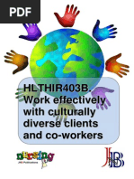 Download HLTHIR403B Work Effectively With Culturally Diverse Clients  Coworkers WBK by sareeee SN226070144 doc pdf