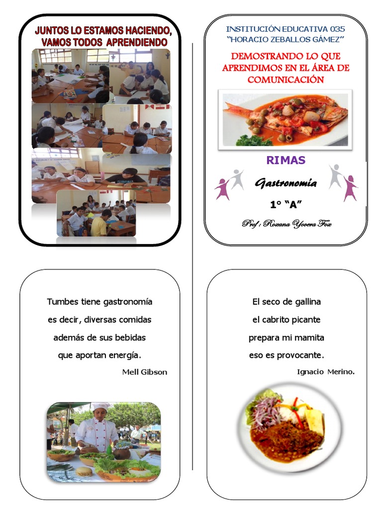 Rimas de Comida para Niños | PDF