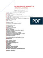 Acrostico de Estrategias de Aprendizaje en Educacion A Distancia