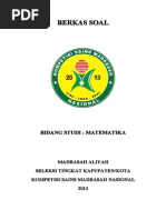 Download Soal Bidang Studi Matematika Ma Seleksi Tk Kab Kota Kompetisi Sains Madrasah Ksm Nasional 2013 by Rofi Khusnu Karim SN226081685 doc pdf