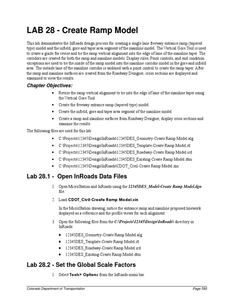 Lab 28 Create Ramp Model PDF Computing Software