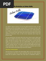 The Evolution of Solar Cells