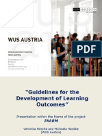 Guidelines for the Development of Learning Outcomes