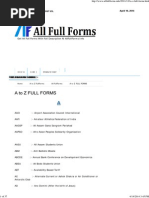 A to Z FULL FORMS - All Full Forms