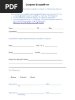 Disposal Form