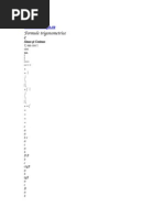 Formule Trigonometrice: WWW - Mateinfo