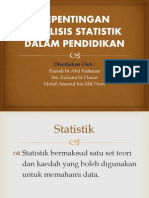 Kepentingan Analisis Statistik Dalam Pendidikan