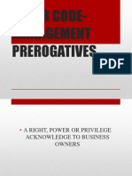 Labor Code - Management Prerogatives