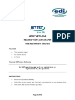 Jetset Level 5 Reading Sample