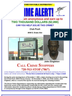 4040 E Evans Crime Stoppers Bulletin