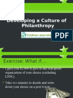 Developing A Culture of Philanthropy