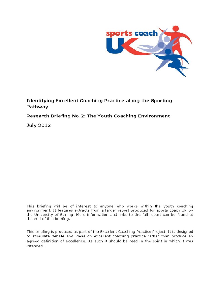 Youth Coaching Excellence Insights | PDF | Reflective Practice | Learning