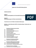 Inhaltsverzeichnis Hochschulentwicklungsplan