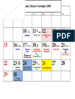 2009-11 November Calendar (UPDATE Degree Work)