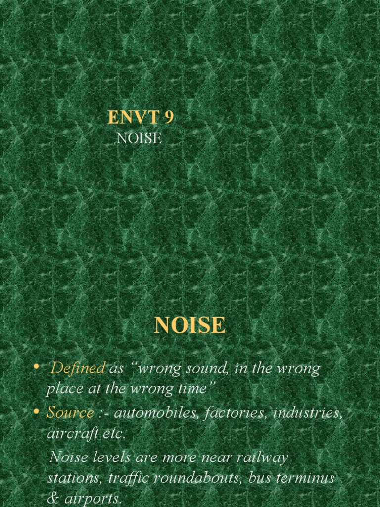 Noise Sound | PDF