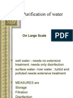 Purification of Water: On Large Scale