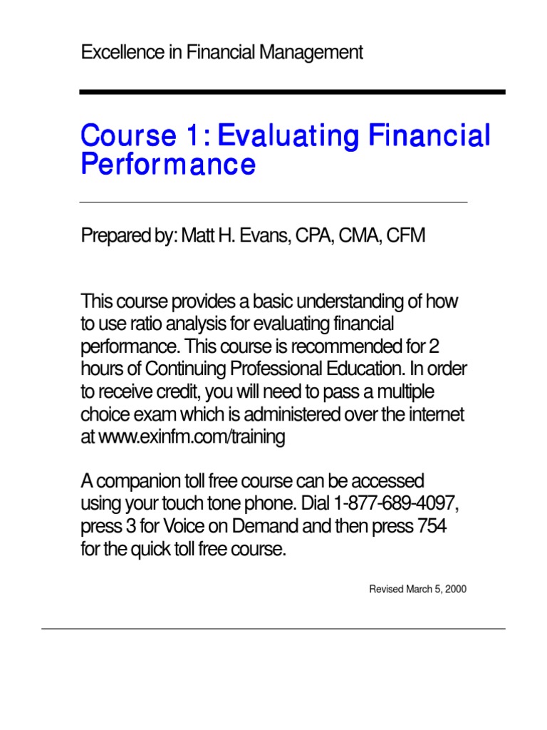 Financial Performance Ratio Analysis | PDF | Equity (Finance) | Revenue