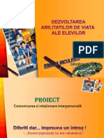 Proiect Dezvoltare Abilitati de Viata